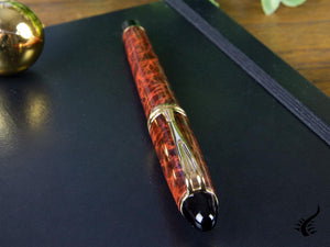 Aurora Ipsilon Fountain Pen, Brown marbled tortoise, Gold trim, B13T