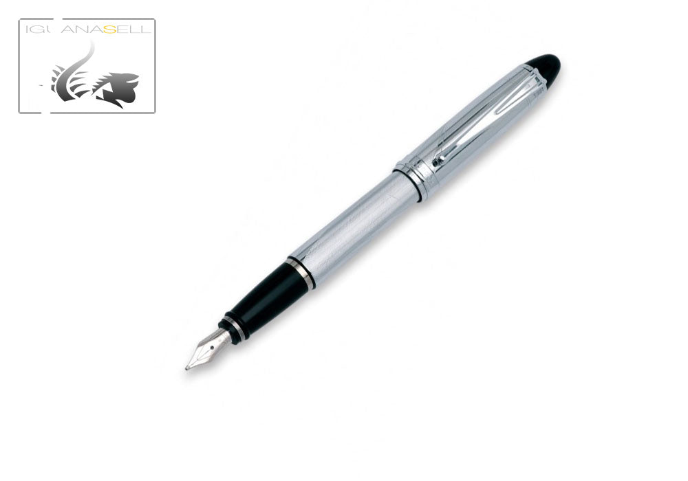 Aurora Ipsilon Fountain Pen, Chrome, Silver, Chrome trim, B16D