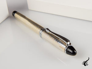 Aurora Ipsilon Fountain Pen, Silver .925, Chrome Trim, b14q