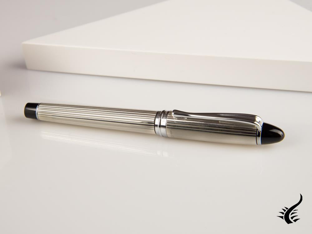 Aurora Ipsilon Fountain Pen, Silver, Silver, B14