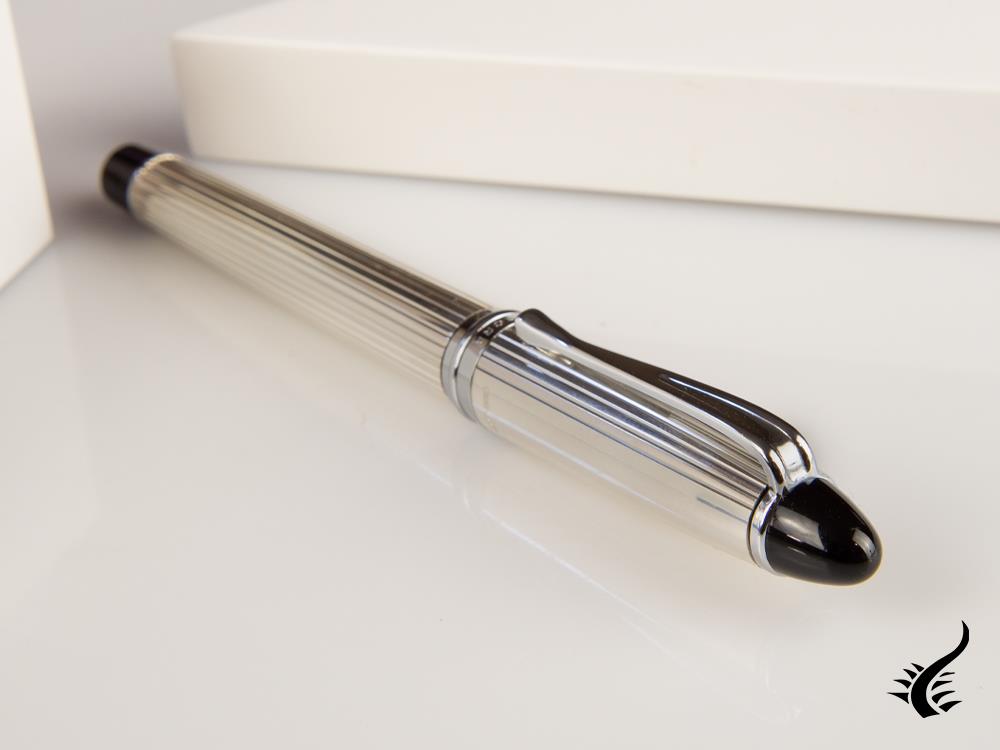 Aurora Ipsilon Fountain Pen, Silver, Silver, B14
