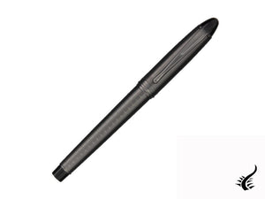 Aurora Ipsilon Full Metal Black Fountain Pen, Ruthenium, B16-RQ