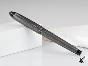 Aurora Ipsilon Full Metal Black Rollerball pen, Ruthenium, B76-RQ