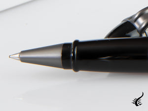 Aurora Ipsilon Full Metal Black Rollerball pen, Ruthenium, B76-RQ