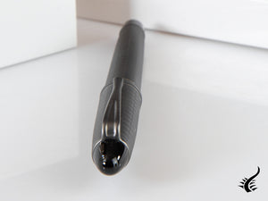 Aurora Ipsilon Full Metal Black Rollerball pen, Ruthenium, B76-RQ