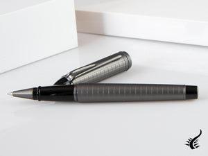 Aurora Ipsilon Full Metal Black Rollerball pen, Ruthenium, B76-RQ