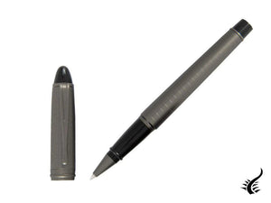 Stylo roller Aurora Ipsilon Full Metal Black, ruthénium, B76-RQ