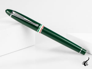 Aurora Ipsilon Italia Fountain Pen, Resin, Green, Chrome Trim, B17-V