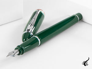 Aurora Ipsilon Italia Fountain Pen, Resin, Green, Chrome Trim, B17-V