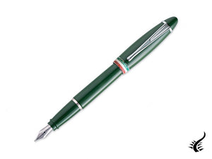 Aurora Ipsilon Italia Fountain Pen, Resin, Green, Chrome Trim, B17-V