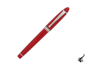 Stylo plume Aurora Ipsilon Italia, résine, rouge, attributs chromés, B17-R