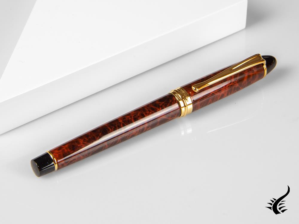 Aurora Ipsilon Lacca Rollerball pen, Lacquer, Gold plated, Brown, B73T