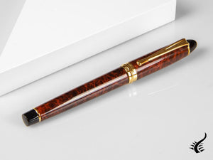 Aurora Ipsilon Lacca Rollerball pen, Lacquer, Gold plated, Brown, B73T