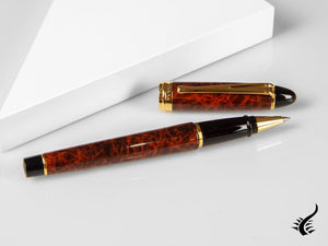 Aurora Ipsilon Lacca Rollerball pen, Lacquer, Gold plated, Brown, B73T