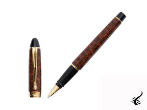 Aurora Ipsilon Lacca Rollerball pen, Lacquer, Gold plated, Brown, B73T