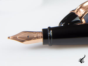 Aurora Ipsilon Matt Fountain Pen, Resin, Blue, Rose gold trim, B10-PB