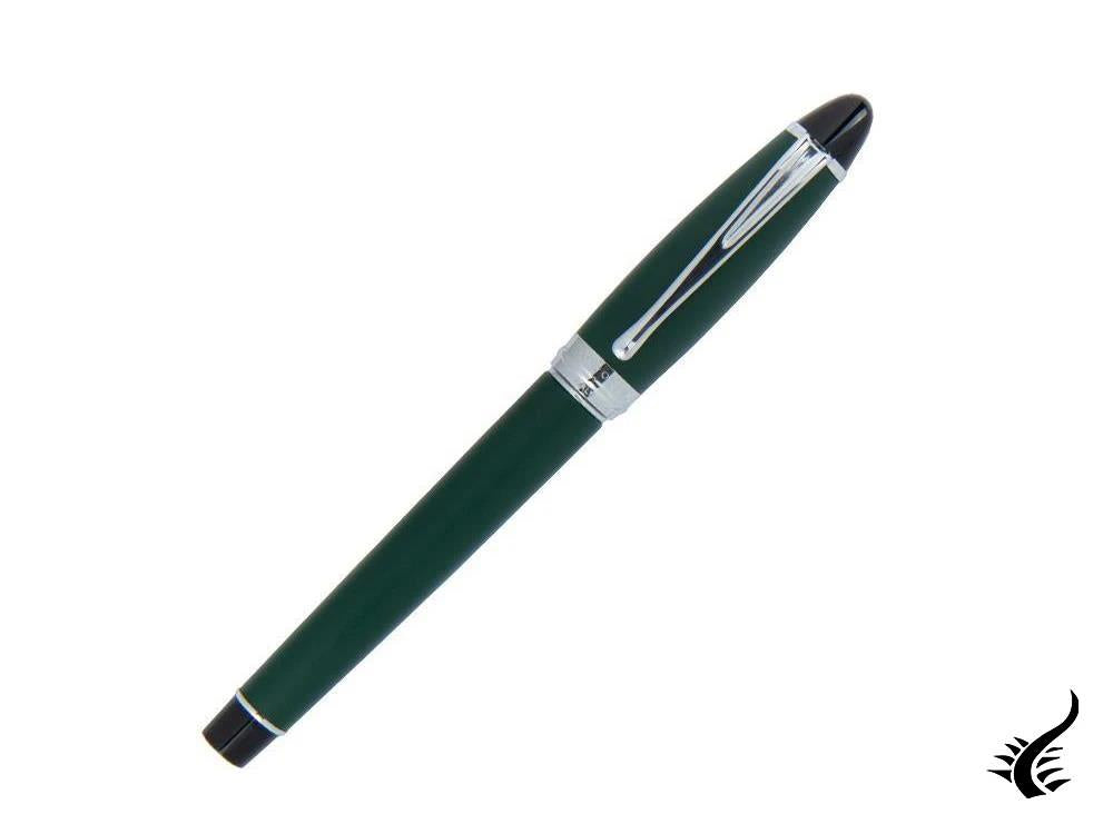 Aurora Ipsilon Matt Fountain Pen, Resin, Green, Chrome Trim, B10-V