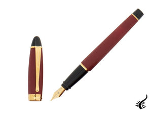 Aurora Ipsilon Matt Fountain Pen, Resin, Red, Gold Trim, B10-DX