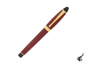 Aurora Ipsilon Matt Fountain Pen, Resin, Red, Gold Trim, B10-DX