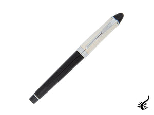 Aurora Ipsilon Quadra Fountain Pen, Resin, Black, Silver, B14CQN