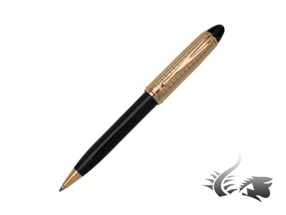 Stylo à bille Aurora Ipsilon Quadra Gold, Résine, Noir, Or, B31-DQN