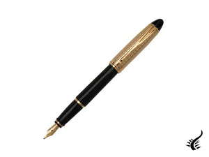 Stylo plume Aurora Ipsilon Quadra Gold, résine, noir, or, B11-DQN