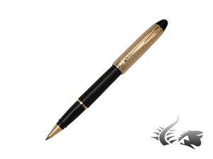 Aurora Ipsilon Quadra Gold Rollerball pen, Resin, Black, Gold, B71-DQN