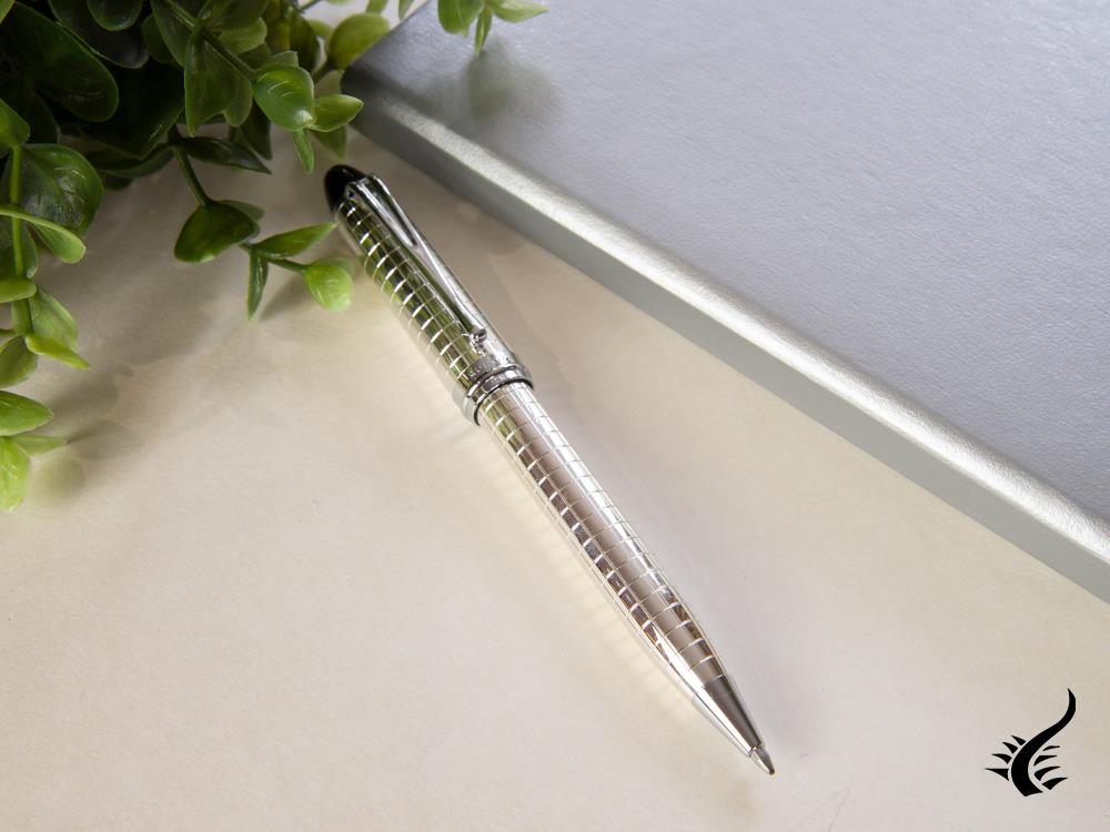 Aurora Ipsilon Quadra Rollerball pen, Silver .925, Chrome trim, Silver, B34-Q