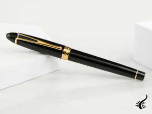 Aurora Ipsilon Rollerball pen, Resin, Gold trim, Black, B72-N