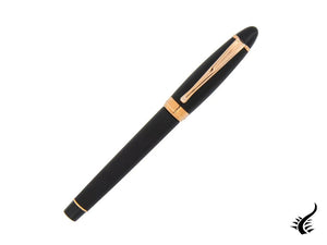 Aurora Ipsilon Satin Fountain Pen, Resin, Rose Gold Trim, B10-PN