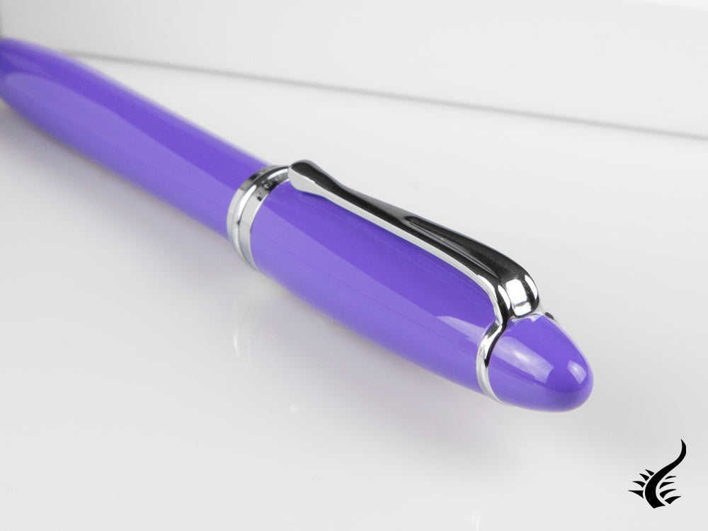 Aurora Ipsilon Spring Ballpoint pen, Resin, Chrome Trim, Purple, B31-CVI