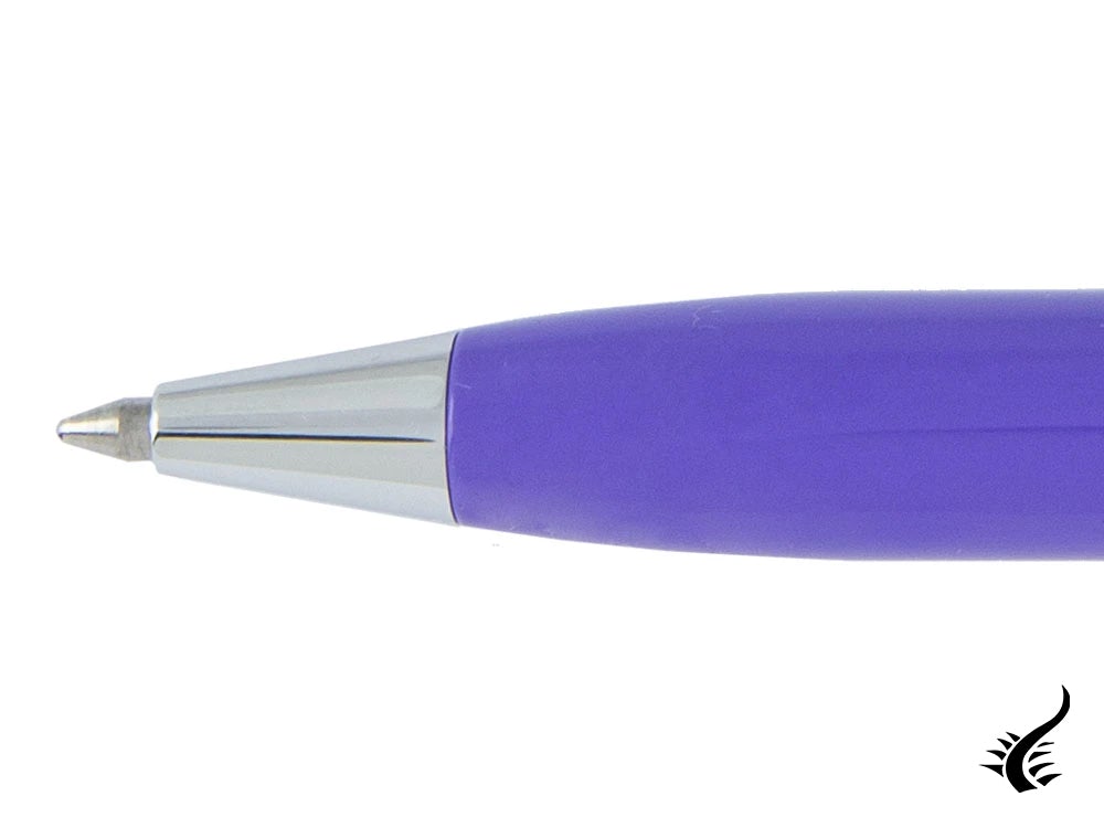 Aurora Ipsilon Spring Ballpoint pen, Resin, Chrome Trim, Purple, B31-CVI