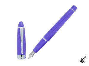 Aurora Ipsilon Spring Fountain Pen, Resin, Purple, Chrome Trim, B11-CVI