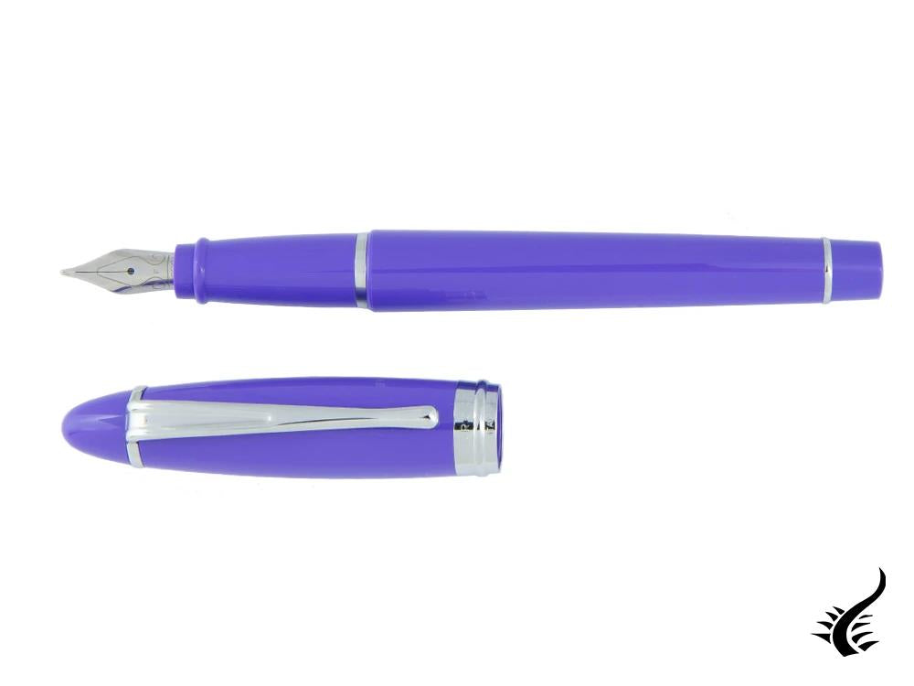 Aurora Ipsilon Spring Fountain Pen, Resin, Purple, Chrome Trim, B11-CVI