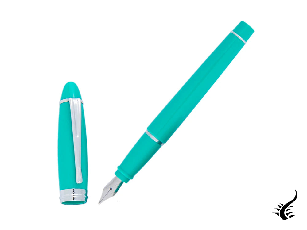 Stylo plume Aurora Ipsilon Summer, résine, vert, garniture chromée, B11-CVS