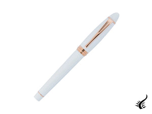 Stylo plume Aurora Ipsilon Winter, résine, blanc, or rose, B11-PW