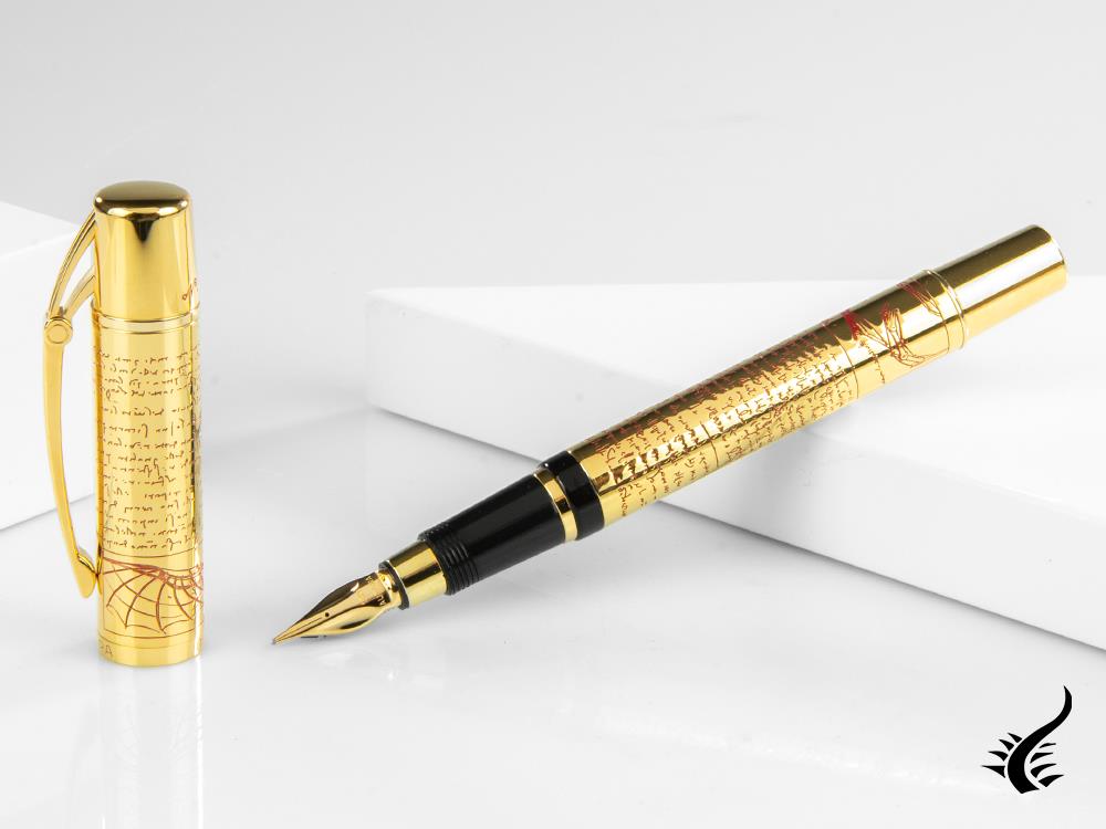 Aurora Leonardo Da Vinci Limited Edition Fountain Pen, Gold, 18k Gold