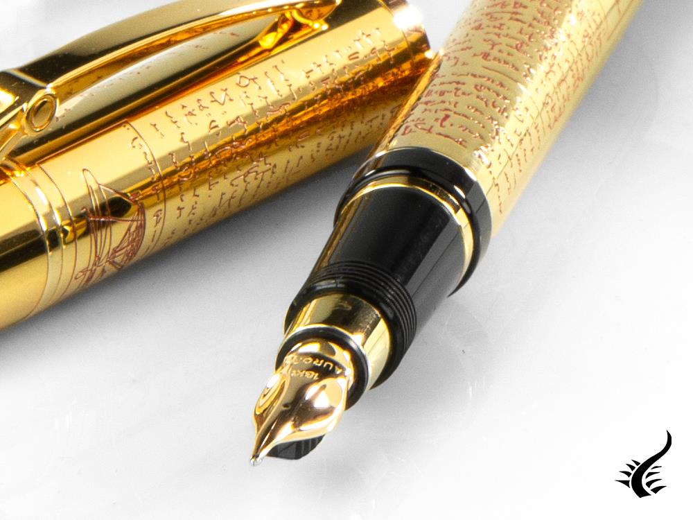 Aurora Leonardo Da Vinci Limited Edition Fountain Pen, Gold, 18k Gold