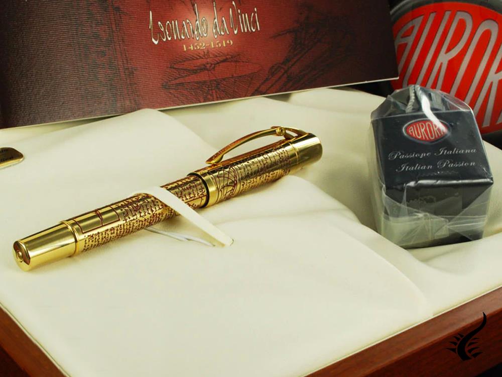 Aurora Leonardo Da Vinci Limited Edition Fountain Pen, Gold, 18k Gold