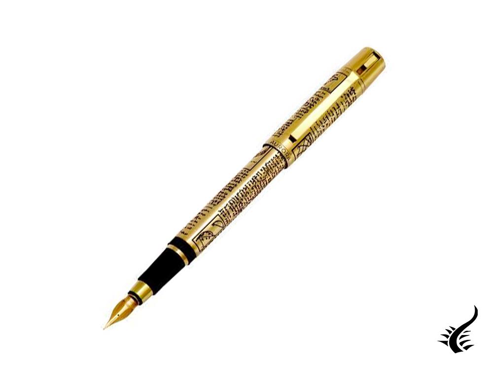 Aurora Leonardo Da Vinci Limited Edition Fountain Pen, Gold, 18k Gold