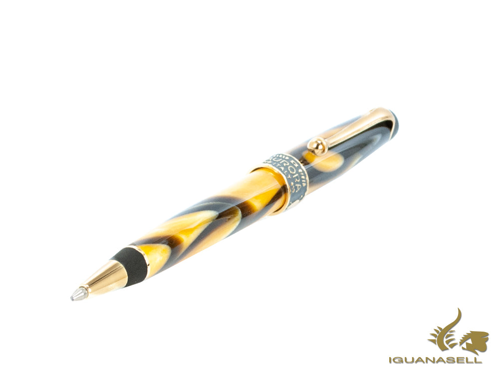 Aurora Limited Edition Ballpoint pen, Marbled resin, Gold trim, 526