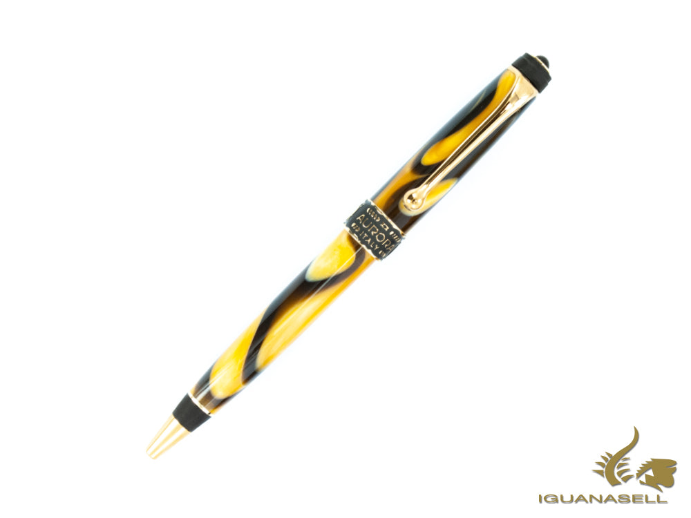 Aurora Limited Edition Ballpoint pen, Marbled resin, Gold trim, 526