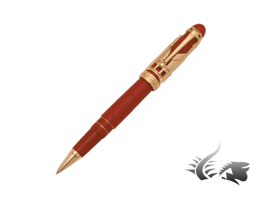 Aurora Special edition Rollerball pen,Firenze, Resin, Vermeil trim, Red, 875-VF