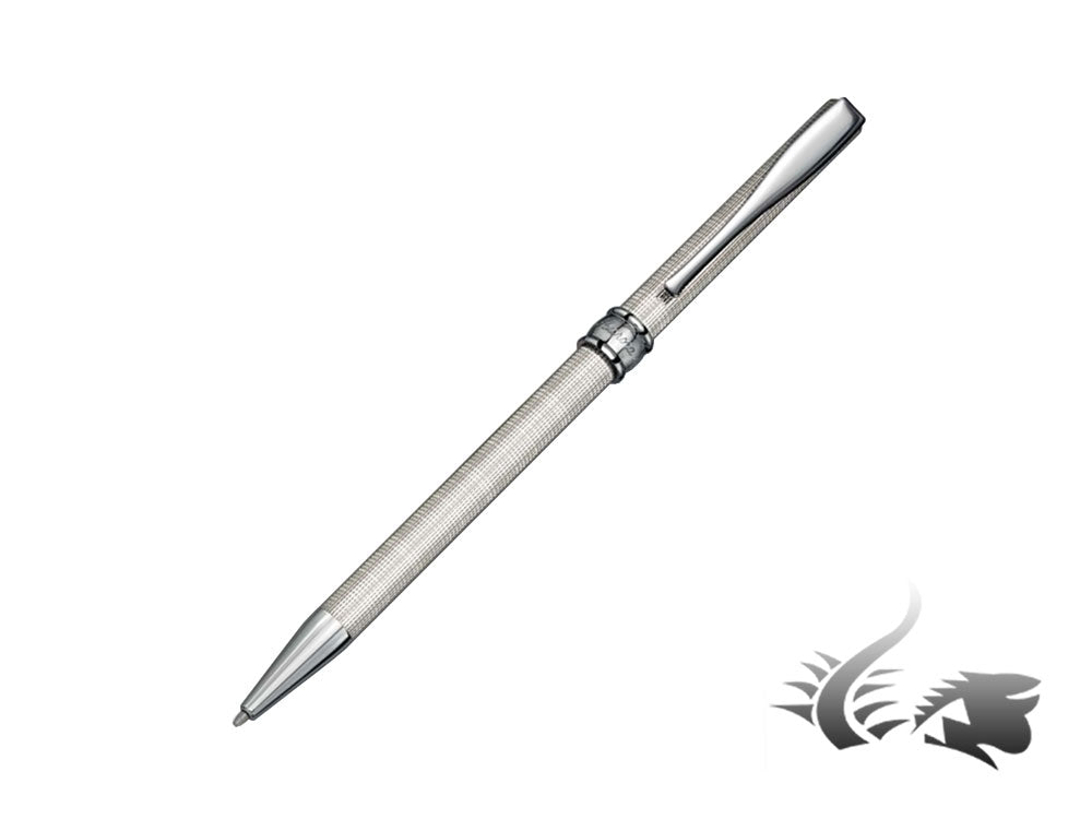 Stylo à bille Aurora Magellano, argent .925, acier inoxydable, A40-GR