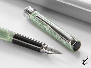 Aurora Magellano Fountain Pen, Lacquer, Chrome Trim, Blue, A18CA