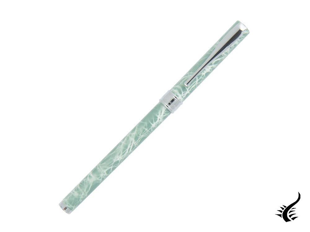 Stylo plume Aurora Magellano, laque, garniture chromée, bleu, A18CA