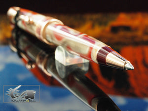 Aurora Oceania Ballpoint Pen, Limited Edition, Marbled resin, Rose Gold trims