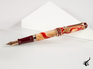 Aurora Oceania Fountain Pen, Limited Ed., Marbled resin, Rose Gold trims