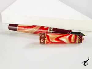 Aurora Oceania Fountain Pen, Limited Ed., Marbled resin, Rose Gold trims