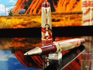 Aurora Oceania Rollerball pen, Limited Edition, Marbled resin, Rose Gold trims